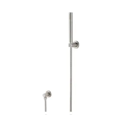 Warranty Included Flusso HS1004BN Hand Shower Faucet Set With Wall Elbow, Holder and Hose - Brushed Nickel