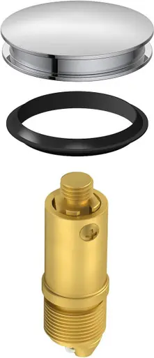 Modern Gerber DA613156 Plunger Of Lavatory Drain - Polished - Chrome