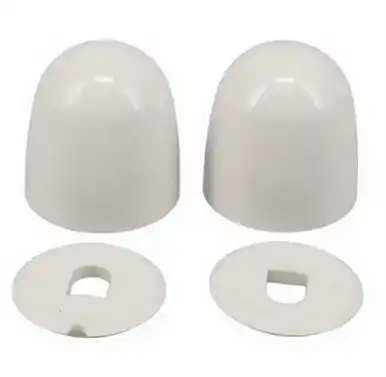 Authentic Gerber GA715050 Tall Bowl Bolt Caps & Washers for All Gerber Gravity Toilets Plastic (Bag of 2) - White