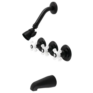 Free Delivery Kingston Brass KB230PX Victorian Tub and Shower Faucet, Matte Black