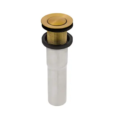 Ruvati Push Pop-up Drain for Bathroom Sinks without Overflow - Satin Brass Matte Gold - RVA5103GG Reduced Price