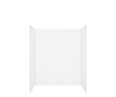 Holiday Sale Swanstone NST6036.900 36 x 60 x 72 Subway Tile Glue up Wall Kit in White