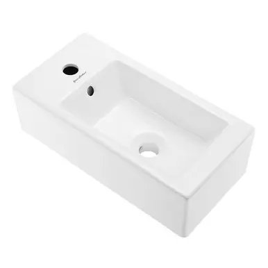 Swiss Madison SM-WS315 Voltaire 19.5" Left Side Faucet Wall-Mount Bathroom Sink Final Sale