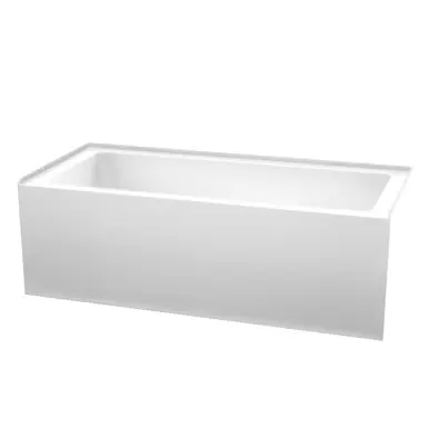 High Quality Wyndham Grayley Alcove 66" Bathtub, Right Side Drain and Overflow Trim in Matte Black - WCBTW16630RMBTRIM