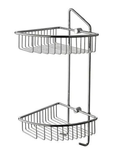 In Demand Alfi AB9532 Polished Chrome Corner Mounted Double Basket Shower Shelf Bathroom Accessory