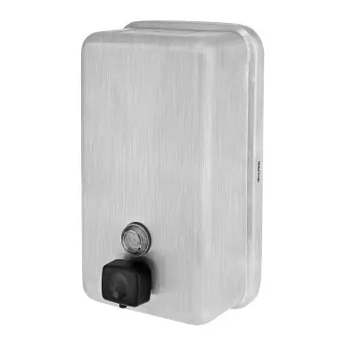 Alpine ALP423-SSB-2PK 1200 ml Vertical Manual Surface-Mounted Stainless Steel Liquid Soap Dispenser 2 Pack Free Shipping