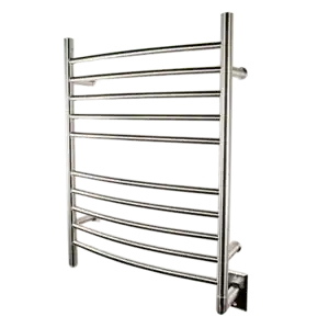 Last Chance Amba RWH-CB Radiant Hardwired Curved 31 1/2" H x 23 3/4" W Bathroom Towel Warmer - Brushed Stainless