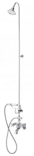 Cheviot 5160-CH Exposed Tub & Shower Riser Faucet With Hand Shower with Cross Handles - Chrome Budget