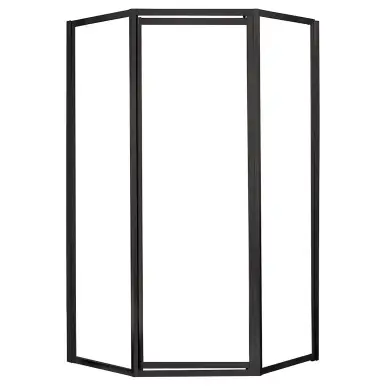 Craft + Main TDNA0570-CL-OR Tides Framed Neo Angle Shower Door with 24" W x 70" H with Clear Glass - Oil Rubbed Bronze Trim Final Sale