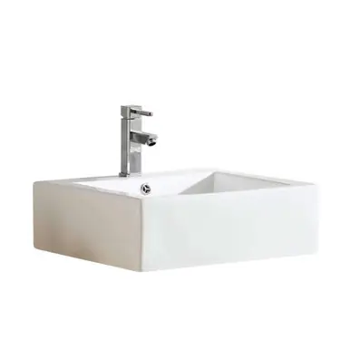 Fine Fixtures VE2019W Vessel Sink 20 Inch X 19 Inch - White Professional Grade