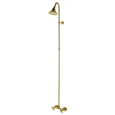 Kingston Brass CCK2137BEX Essex Shower Combo, Brushed Brass Free Shipping