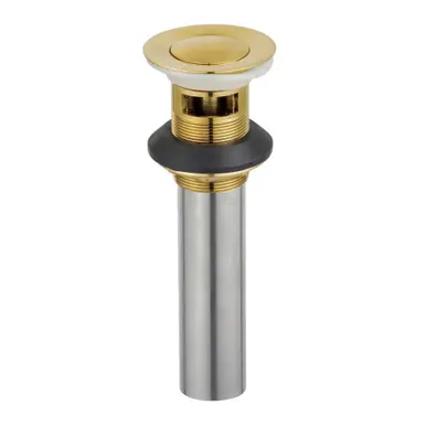 Kingston Brass KB6007 Complement Push-Up Drain with Overflow, Brushed Brass Exclusive