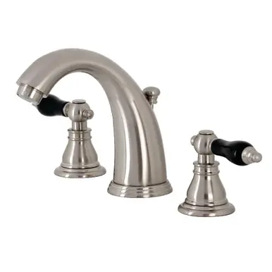 Kingston Brass KB988AKL Duchess Widespread Two Handle Bathroom Faucet with Plastic Pop-Up, Brushed Nickel Budget