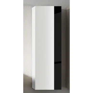 Special Offer Lucena Vision Tall Linen Side Cabinet 14 Inch W x 48 Inch H - White And Black Colors - 3125-01/Black