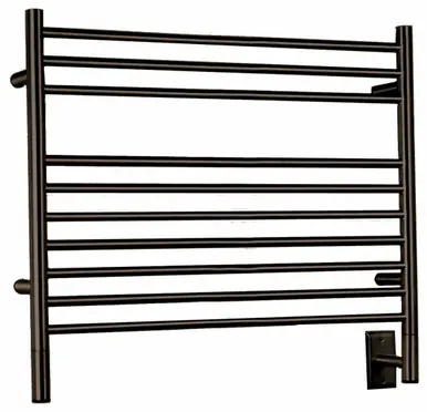 Amba Jeeves LSO-40 L Straight Electric Heated Towel Warmer - Oil Rubbed Bronze - 39 1/2" W x 27" H x 4 1/2" D Modern