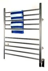 Amba RWH-SB Radiant Hardwired Straight 31 1/2" H x 23 3/4" W Bathroom Towel Warmer - Brushed Stainless Time-Limited