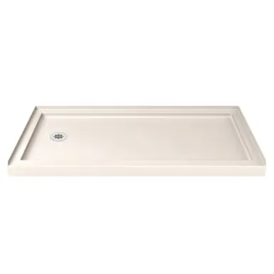 Hot Deal DreamLine DLT-1130601-22 SlimLine 30 in. D x 60 in. W x 2 3/4 in. H Left Drain Single Threshold Shower Base in Biscuit