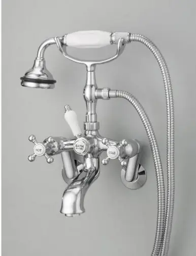 Cheviot 5100-BN Tub Filler Faucet With Hand Shower & Cross Handles - Brushed Nickel Bargain