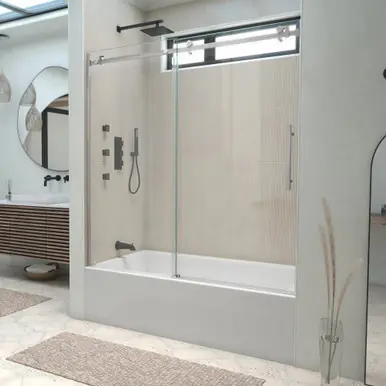 Cheap DreamLine SHDR-64606210-07 Enigma Air 56 to 60 in. Frameless Sliding Tub Door in Brushed Stainless Steel