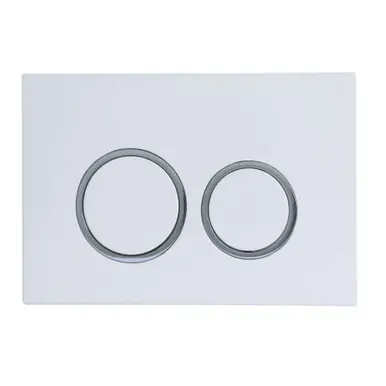 High Quality Fine Fixtures Concealed Toilet Tank Actuator - Round Buttons - White Color - CTA11WH