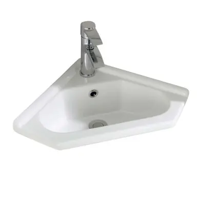 Express Delivery Fine Fixtures VEEN22W Englewood Corner Vanity Sink Top - White - 22 inch