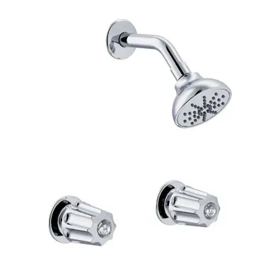 Today Only Gerber G074822083 Classics Two Metal Fluted Handle Sliding Sleeve Threaded Escutcheon Shower Only Faucet with IPS/Sweat Connections 1.75gpm - Chrome