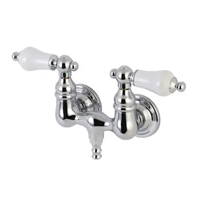 Kingston Brass AE36T1 Aqua Vintage 3-3/8 Inch Wall Mount Tub Faucet, Polished Chrome Today Only