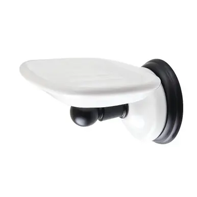 Final Sale Kingston Brass BA1115MB Victorian Wall-Mount Soap Dish Holder, Matte Black