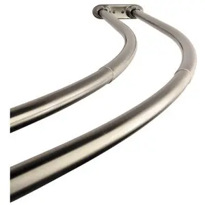 Kingston Brass CCD2178 Edenscape Adjustable 60"-72" Double Curved Stainless Shower Curtain Rod - Satin Nickel Final Sale