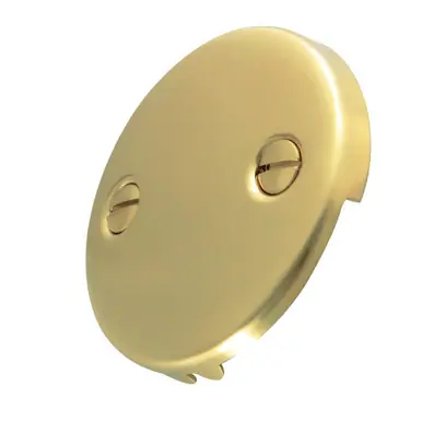 Secure Checkout Kingston Brass DTT107 Bathtub Overflow Plate, Brushed Brass