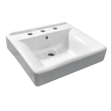 Kingston Brass Fauceture EV2018W38 Concord 20" Console Sink Basin (8-Inch, 3-Hole), White Weekend Sale