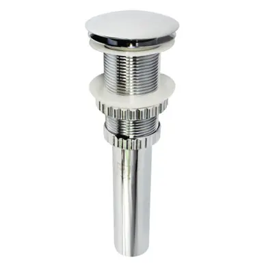 Kingston Brass Fauceture EV8211 Coronel Push Pop-Up Bathroom Sink Drain without Overflow, Polished Chrome Final Sale