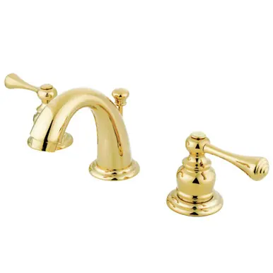 Kingston Brass GKB912BL Vintage Widespread Bathroom Faucet, Polished Brass Super Sale