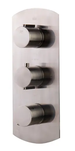 Alfi AB4101-BN Brushed Nickel Concealed 4-Way Thermostatic Valve Shower Mixer Faucet - Round Knobs Handmade