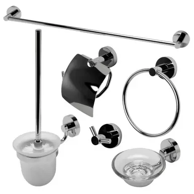 Alfi AB9513-PC Polished Chrome 6 Piece Bathroom Accessory Set Super Sale