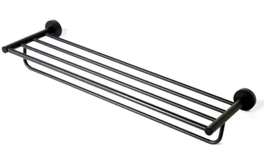 Alfi AB9538-BM Black Matte 26" Towel Bar & Shelf Free Returns
