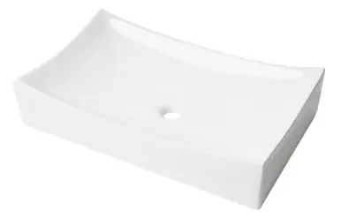 Alfi ABC904 White 26" x 16" Fancy Rectangular Above Mount Ceramic Sink Save Now