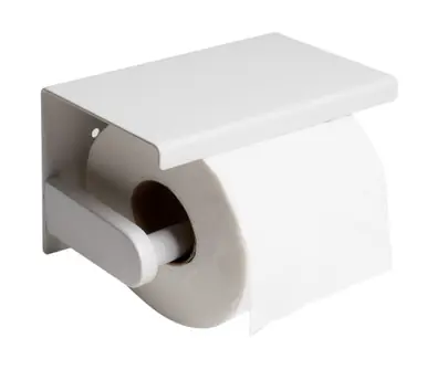 Markdown Alfi ABTPC66-W White Matte Stainless Steel Toilet Paper Holder with Shelf