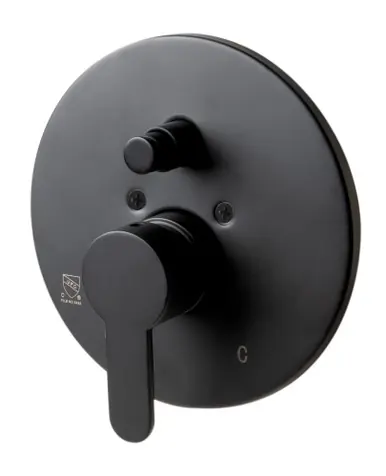 Hassle-Free Returns Alfi Black Matte Shower Valve with Rounded Lever Handle and Diverter