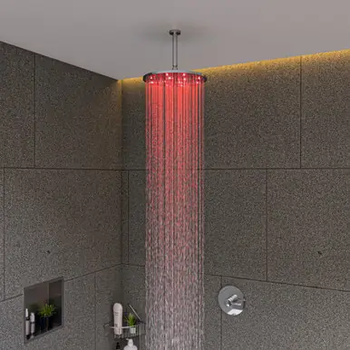 Alfi LED12R-PC Polished Chrome 12" Round Multi Color LED Rain Shower Head Hot Picks