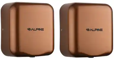 Authentic Alpine ALP400-10-COP-2PK Hemlock Copper 120-Volt High Speed Dry Commercial Automatic Electric Hand Dryer 2 Pack