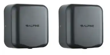 Alpine ALP400-10-GRY-2PK Hemlock Grey Commercial High Speed Stainless Steel Automatic Electric Hand Dryer 2 Pack One Day Deal