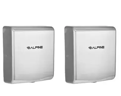 Alpine ALP405-10-CHR-2PK Willow Commercial Chrome High Speed Automatic Electric Hand Dryer 2 Pack Trusted Brand