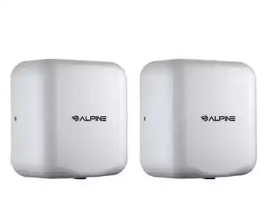 Price Drop Alpine ALP405-10-WHI-2PK Willow Commercial White High Speed Automatic Electric Hand Dryer 2 Pack
