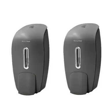 Alpine ALP425-GRY-2PK 800 ml Gray Surface Mounted Hand Soap Dispenser 2 Pack Modern