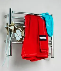 Amba Jeeves HCP-20 H Curved Electric Heated Towel Warmer - Polished Stainless - 20-1/2" W x 18" H Fresh Stock