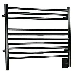 Best Seller Amba Jeeves LSMB-40 L Straight Electric Heated Towel Warmer - Matte Black - 39 1/2" W x 27" H x 4 1/2" D