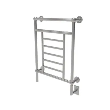 Fresh Stock Amba T-2536PN Traditional Model T-2536 8 Bar Hardwired Towel Warmer - Polished Nickel