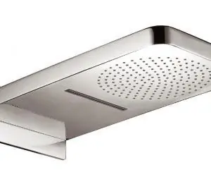 Aquabrass 2872PC Aquasheet 10" Wall Mount Waterfall Rainfall Showerhead - Air Induced - Polished Chrome Buy Online