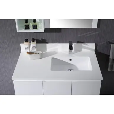Budget Blossom 36.5" Countertop - White Quartz - CT5000 3622R 02